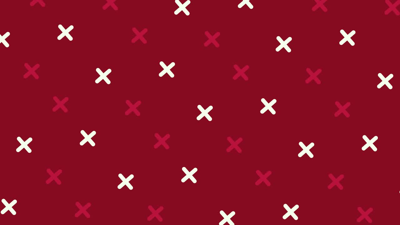 patrón de formas geométricas rojas y blancas en estilo retro, memphis 80s 90s. fondo abstracto vintage animado. diseño de arte pop sin costuras. movimiento de video 4k