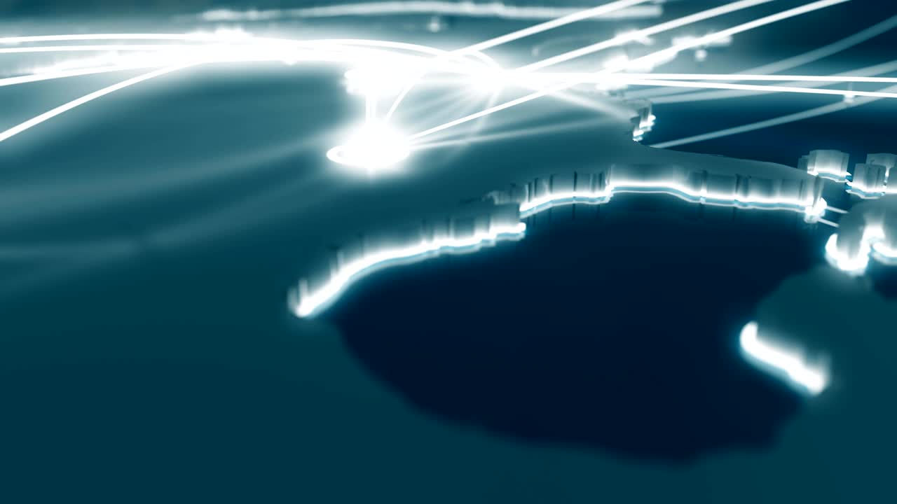 북미 비행 경로.