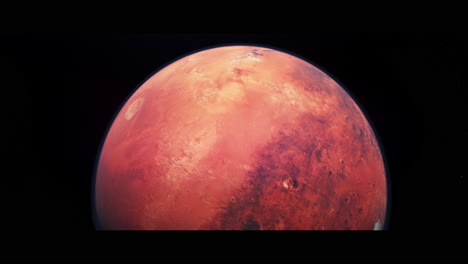 planet mars viewed from space