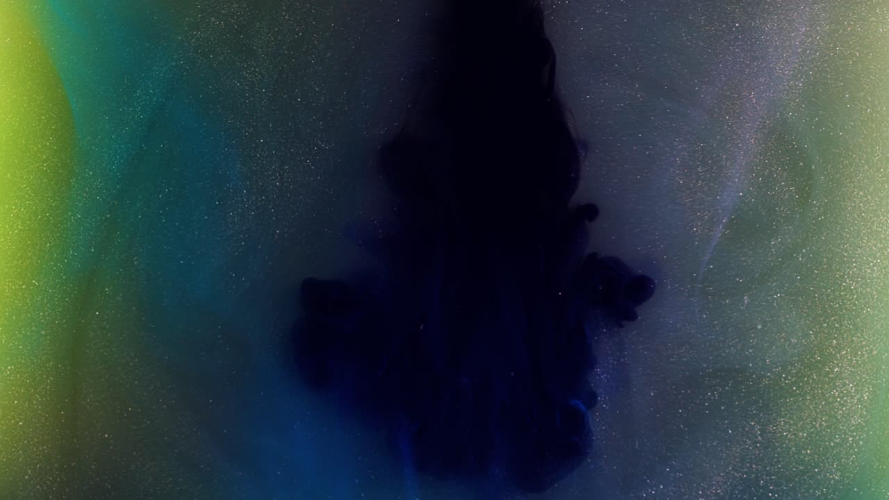 pintura abstracta con tinta con brillo