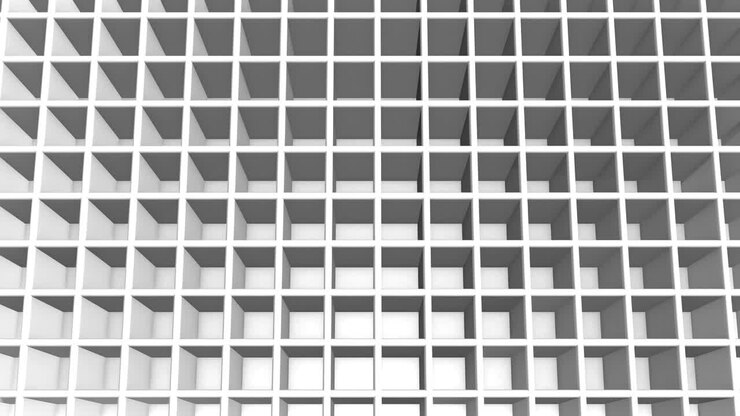 Animated 3D black and white background