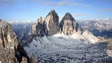 Rocky-Italian-Dolomites-Mountains-during-a-beautiful-sunrise-and-sky