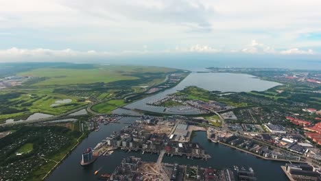 vista aérea de la ciudad sobre copenhague