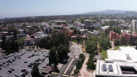 aerial view of urban construction site and city development