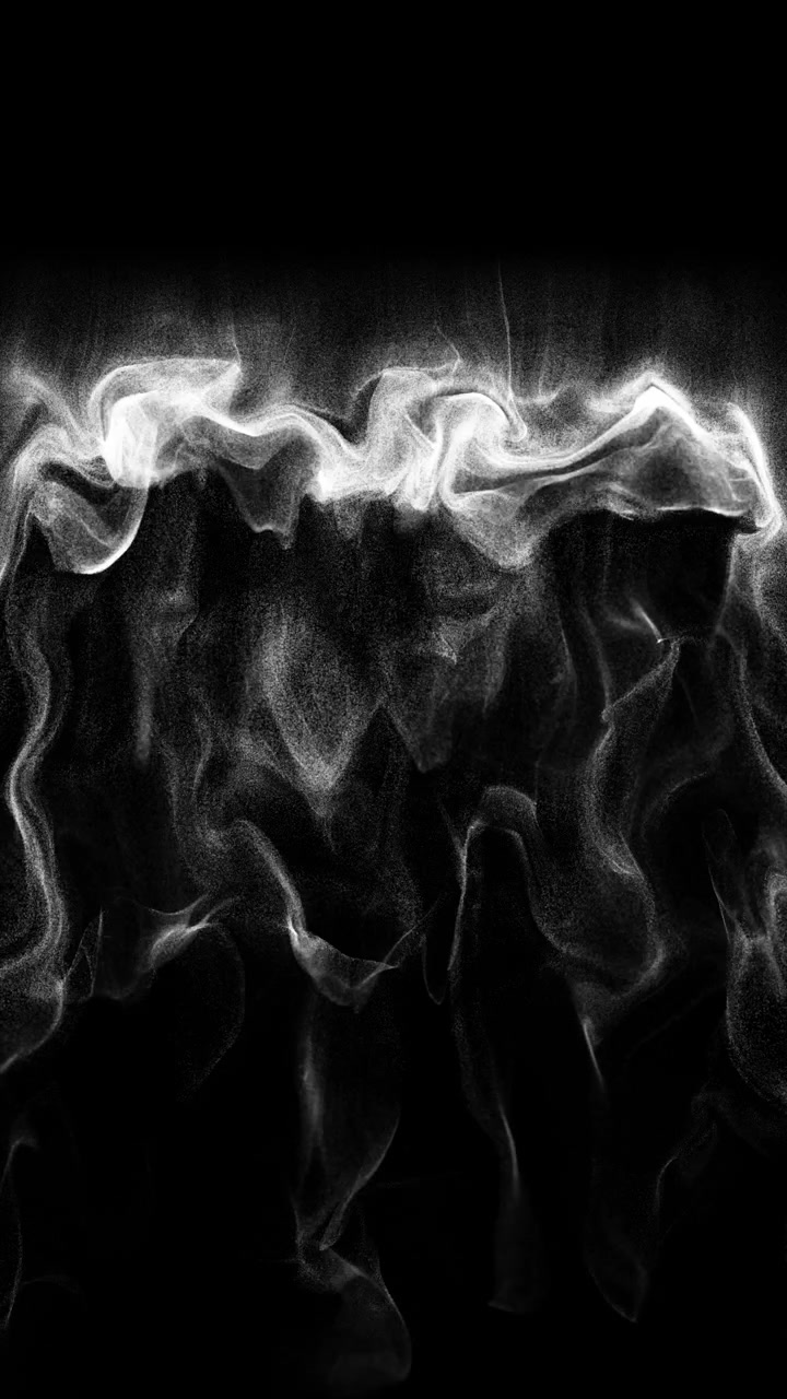 Effetto visivo di rivelazione con fumo fluido