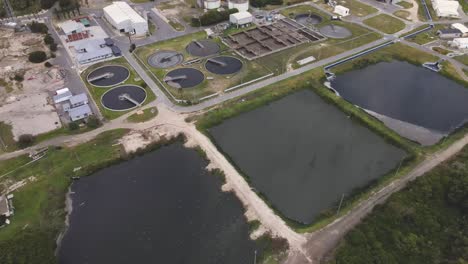 sewage recycling facility with pools and ponds in cape town, south afrika