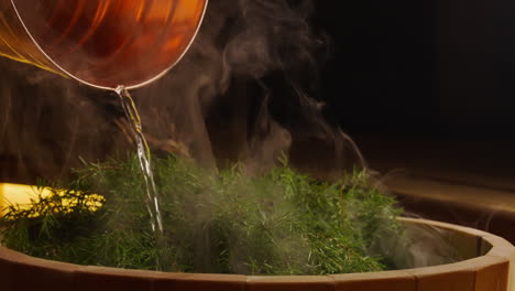 preparing a juniper steam bath