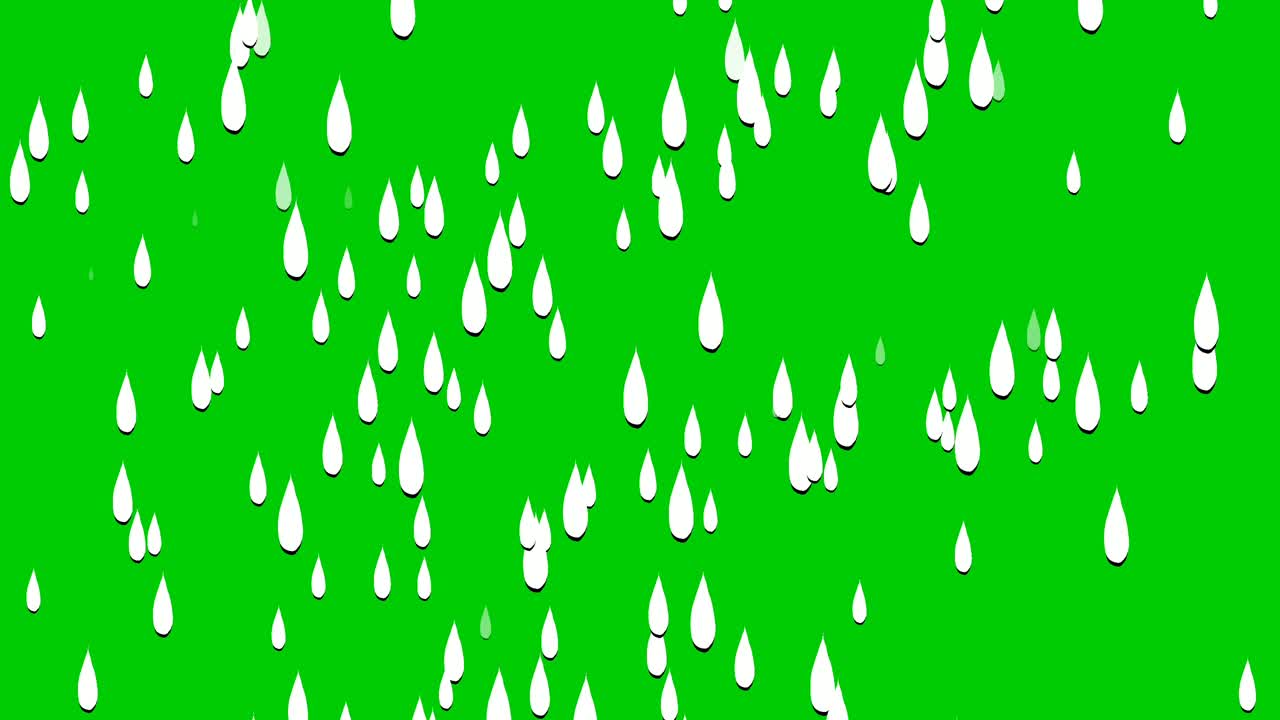 녹색 화면에 물방울 애니메이션 모션 그래픽