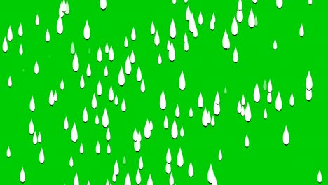 rain water drop animation motion graphics on green screen