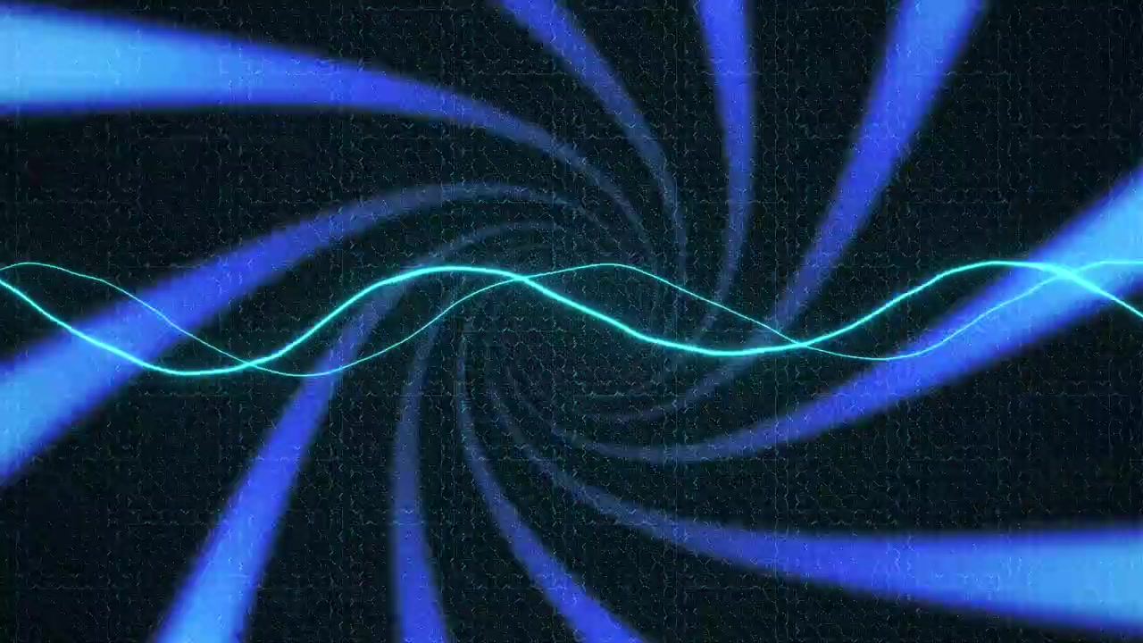 Abstract Blue Light Tunnel with Pulsing Waveform