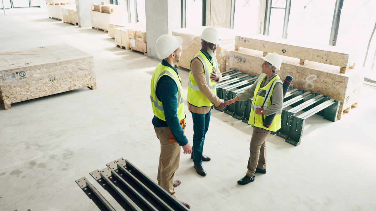 equipo de ingeniería, apretón de manos