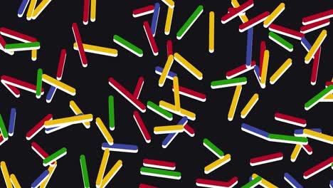 danza de barras vectoriales gráficas vibrantes y coloridas en un patrón animado que imita el encanto del stop motion