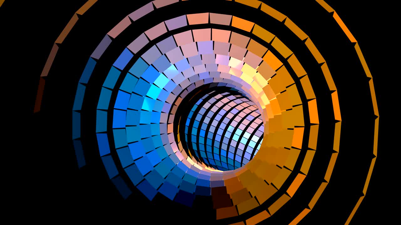 4k uhd vj colorida luz intermitente túnel de agujero de gusano