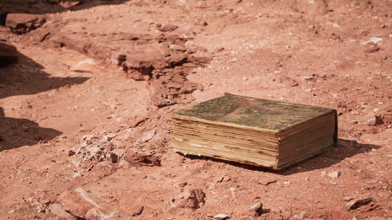 vecchio libro nel deserto di red rock