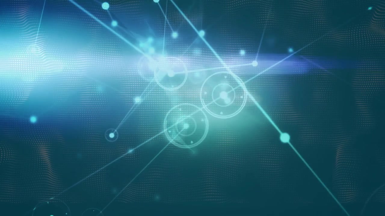Abstract Digital Network Connection Background with Glowing Nodes and Lines