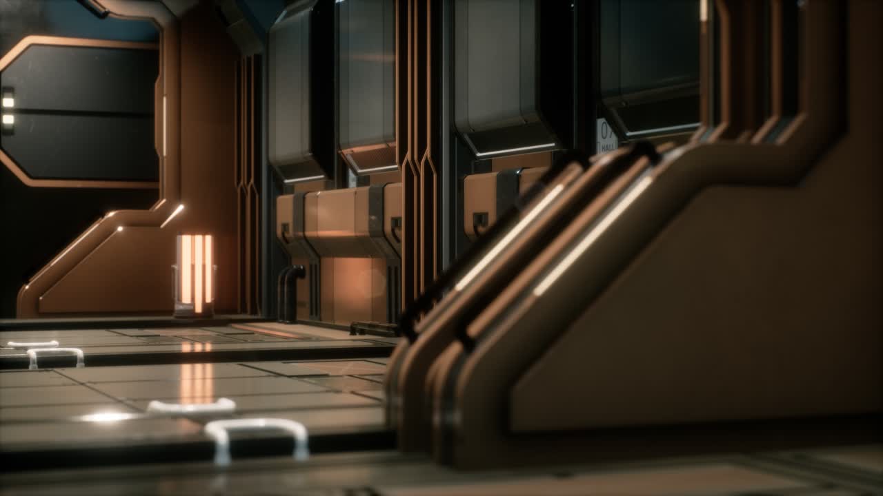 공상과학 터널이나 우주선 복도