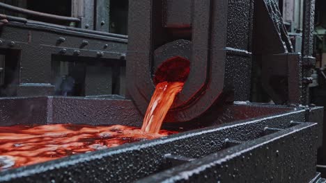 molten metal pouring in a factory
