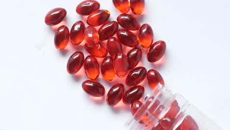 vitamin hair capsule oil on table ,