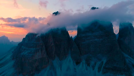 national nature park tre cime in the dolomites alps. beautiful nature of italy.