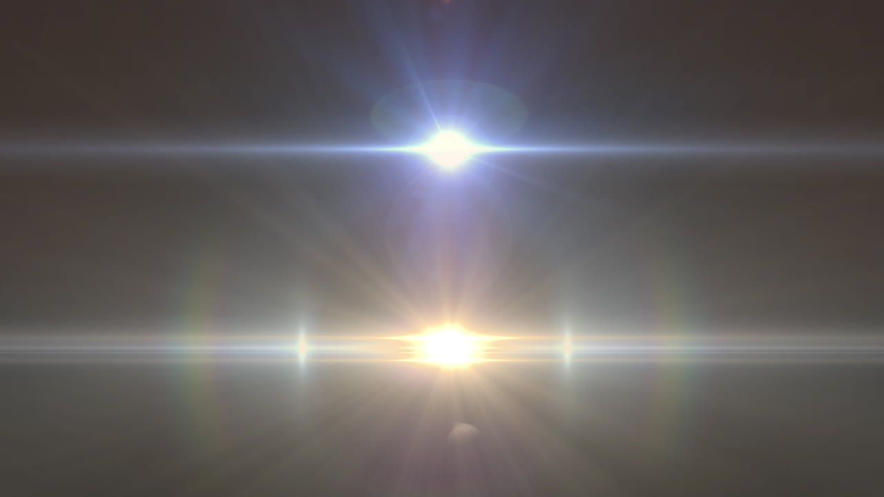 검은 바탕에 있는 빛의 흔적과 반점의 애니메이션