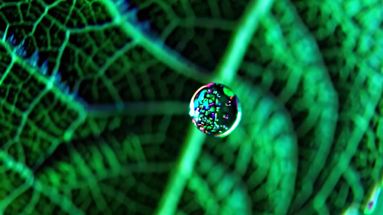 gotas de agua en una hoja