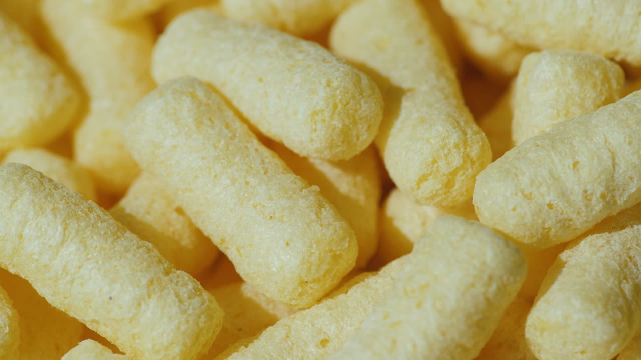 가벼운 스낵의 배경 - 옥수수 스틱