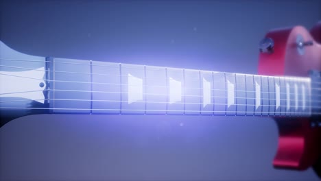 electric guitar on blue background