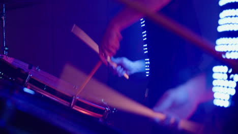 drummers in led costumes
