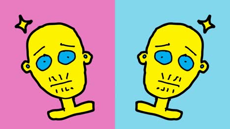 niños dibujando arte pop fondo sin costuras con tema de cabeza calva
