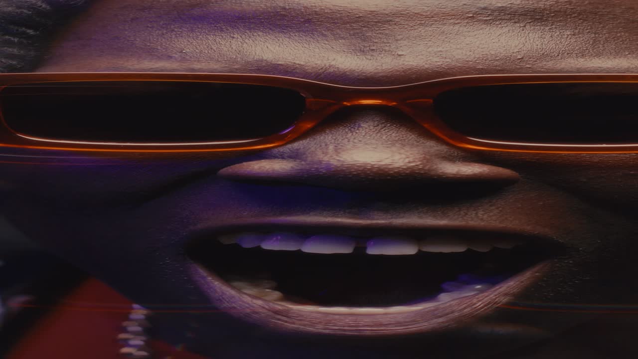 Furious Black Man in Sunglasses Screaming in Rage at Camera