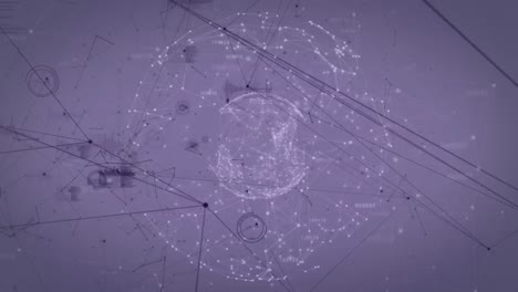 animación de redes de conexiones en fondo gris