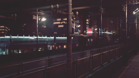 night scene of japan city with neon lights