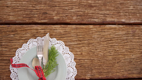 various cutlery on wooden table 4k