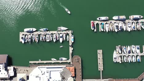 Drone-shot-looking-straight-down-at-Jack-London-Square-Harbor