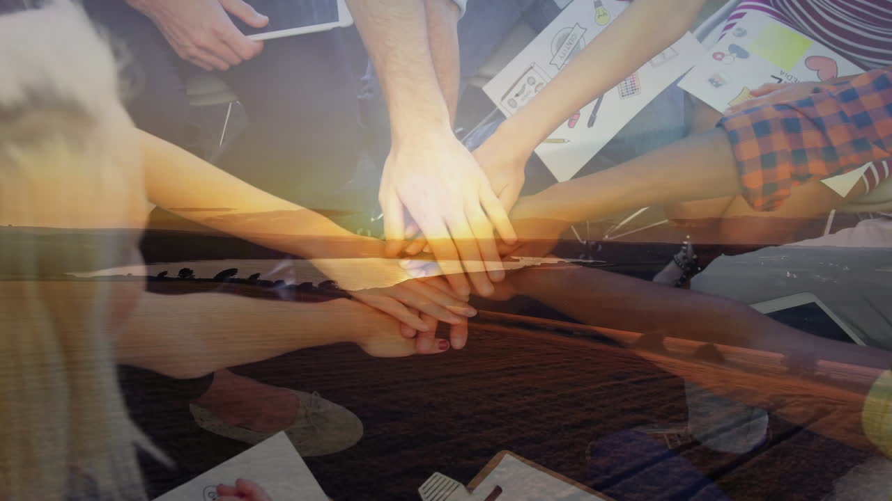 성공을 축하하는 팀