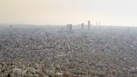 Drone-shot-over-Amman---Jordan,-June-2019