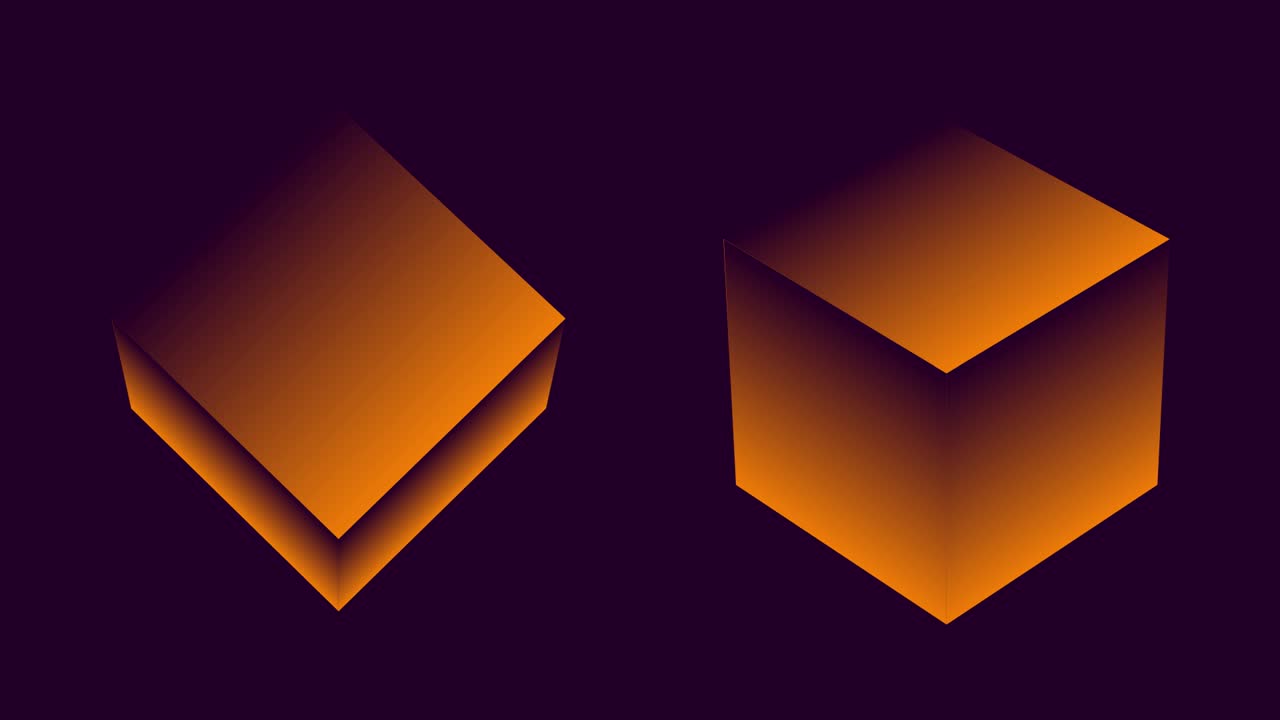 Abstract futuristic Cubes Rotating
