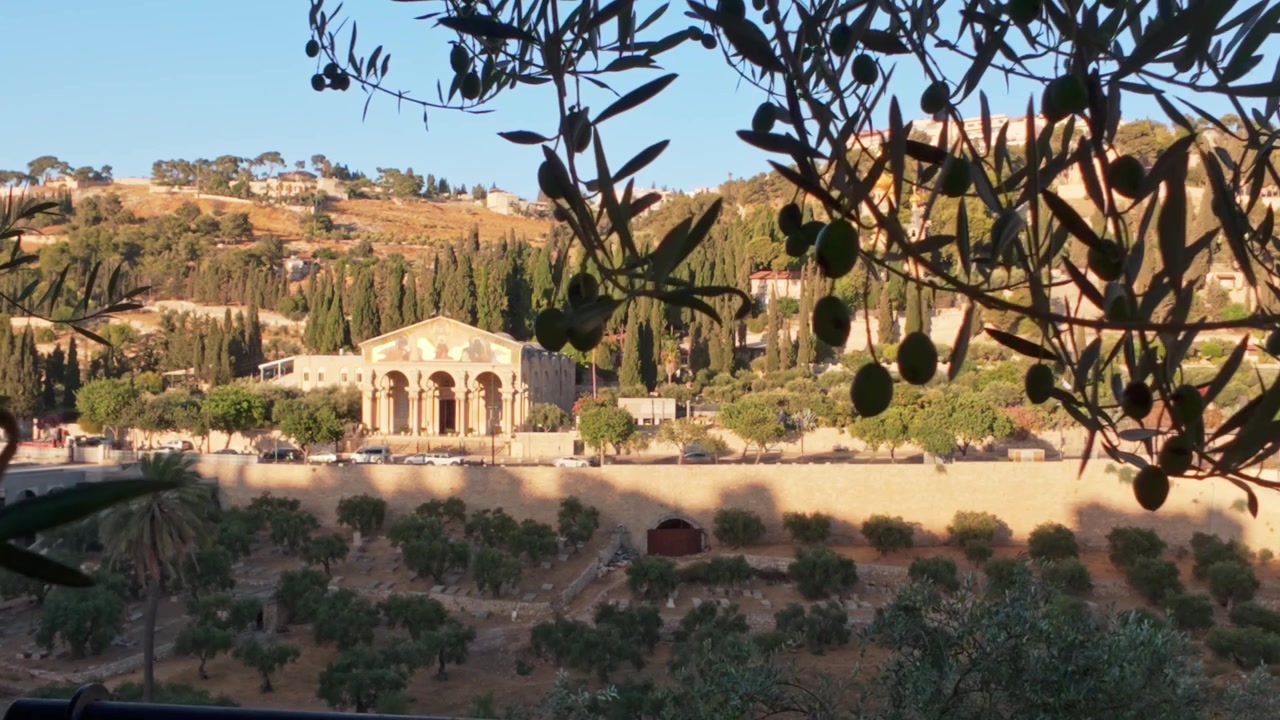 Vista panorámica de la Iglesia de Todas las Naciones en Jerusalén