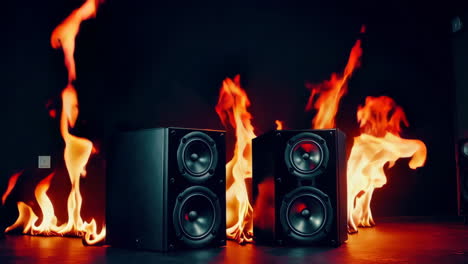 burning speakers