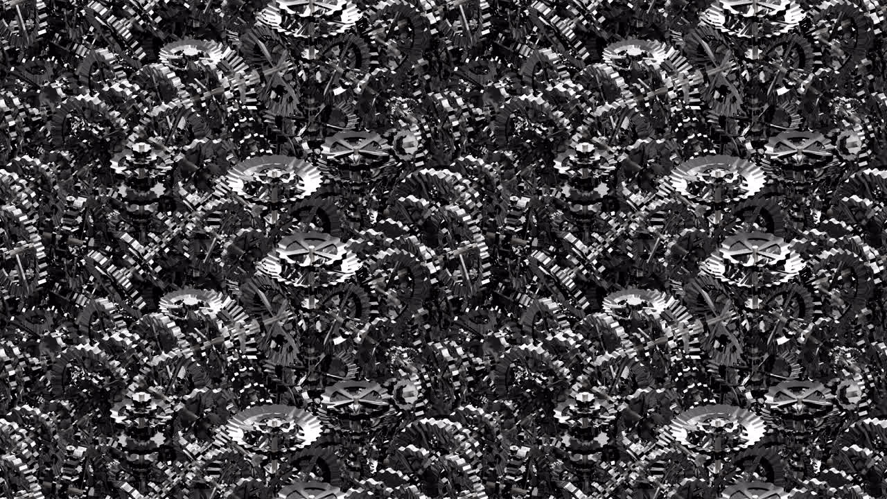 Cog Wheel Mechanism Silver Loop Tile texture