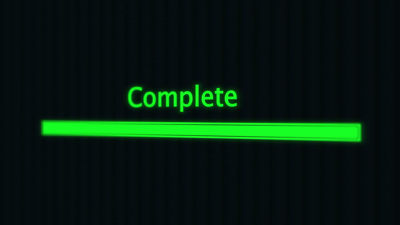 зеленая полоса загрузки на экране