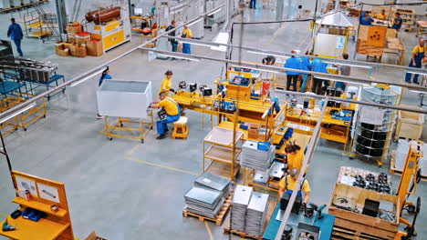 people work in modern workshop