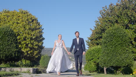 couple walking in a park