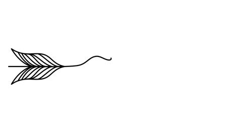 ilustración animada. letras continuas de una línea amor (amor en español) en forma de flecha. estilo minimalista dibujado a mano. video 4k