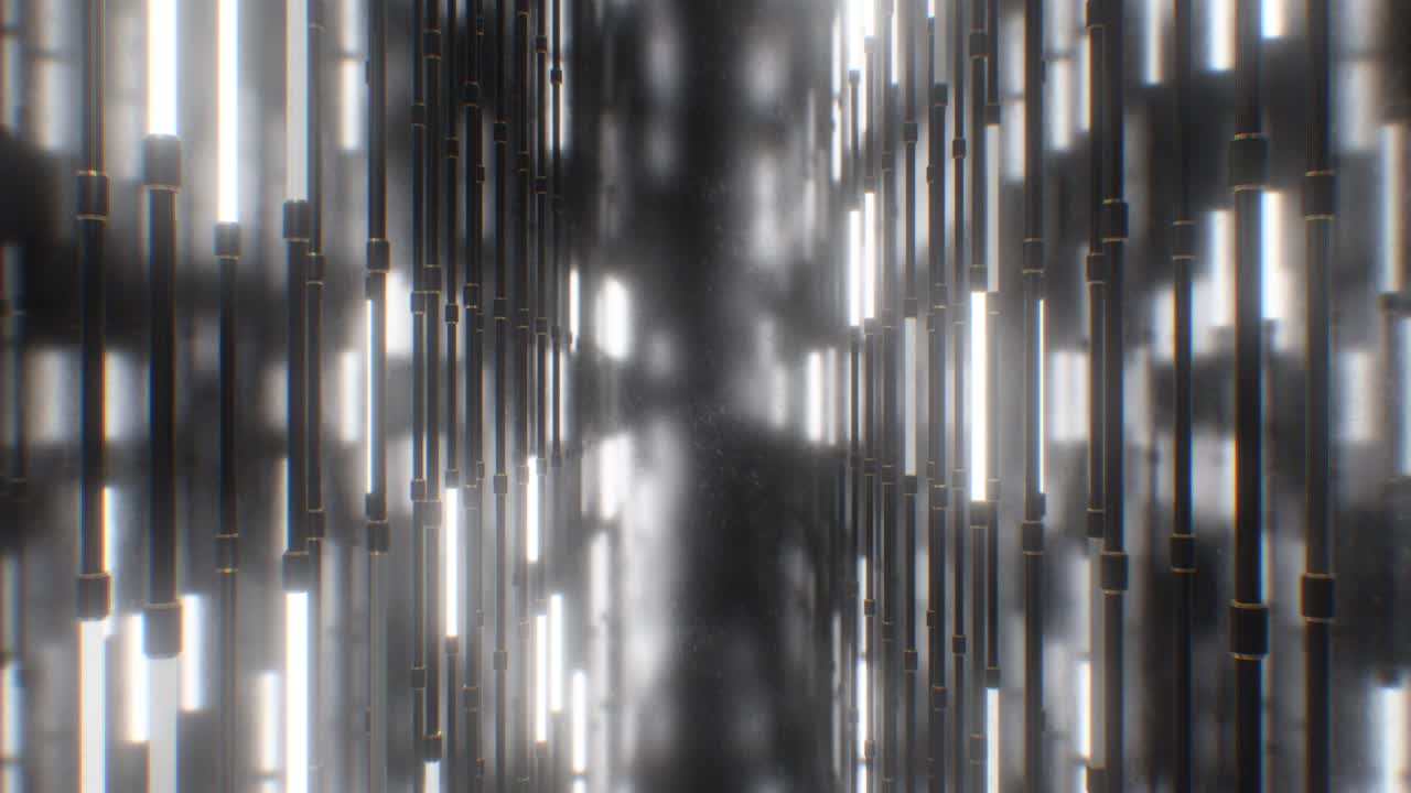 반이는 밝은 색 네온 조명 튜브 복도 레이저 빛 - 4k 원활한 vj 루프 모션 배경 애니메이션