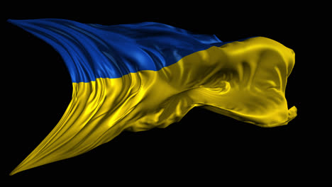 agitando la bandera ucraniana