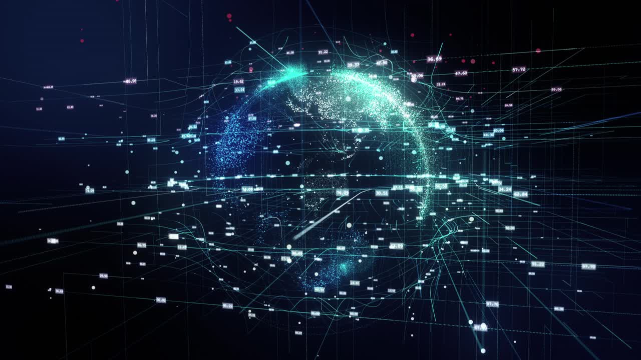 visualización de la red de datos global