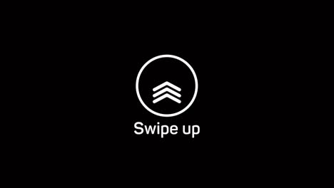 glitch swipe up animation button. application and social network icons, swipe up for advertising. social media scroll arrows. 4k video animation with alpha channel