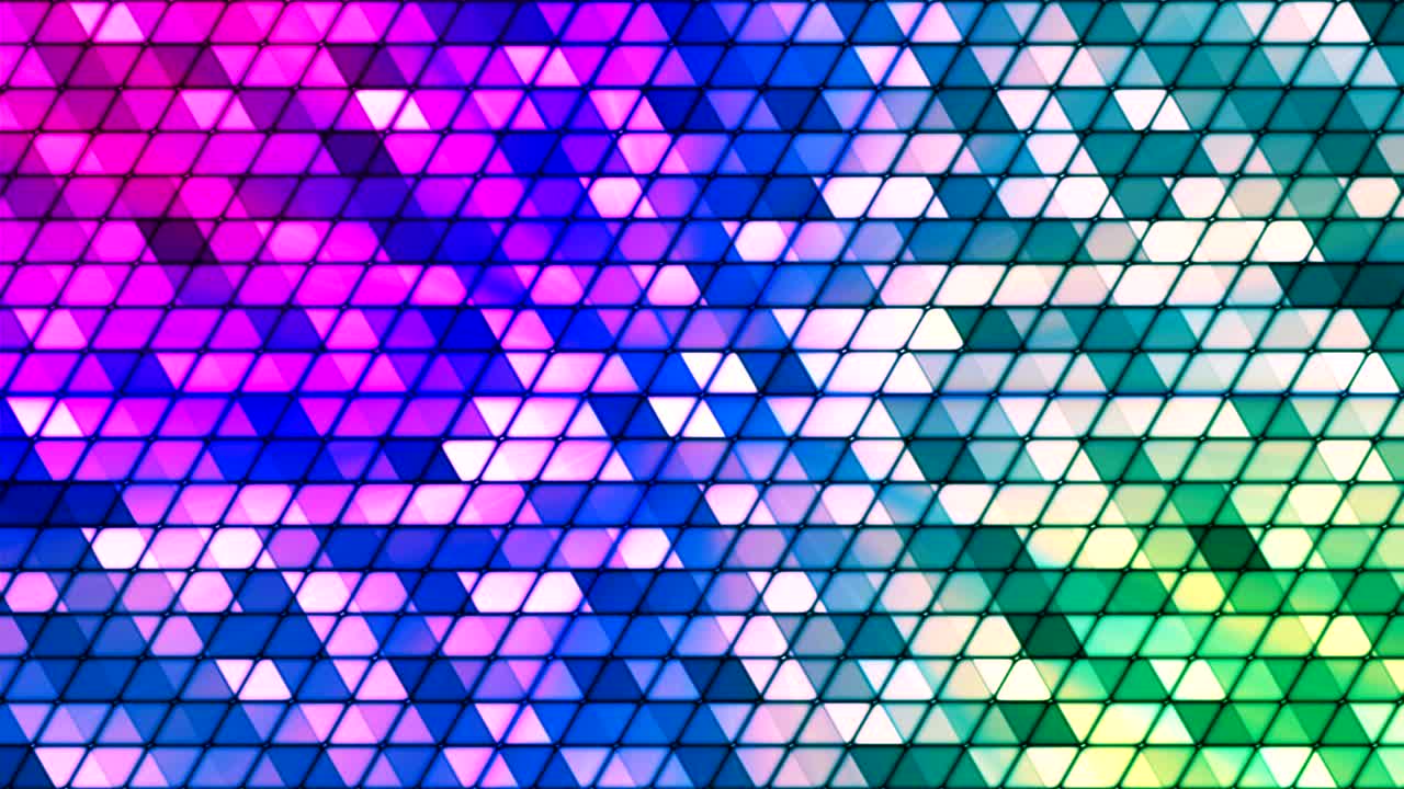 transmisión de triángulos cúbicos de alta tecnología, multicolor, abstracto