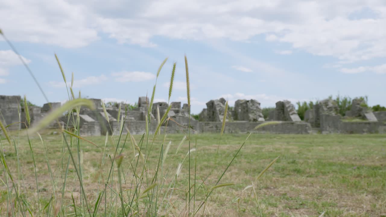 Roman ruins from the ancient province Capital of Dalmatia. Salona, Croatia, clip 10